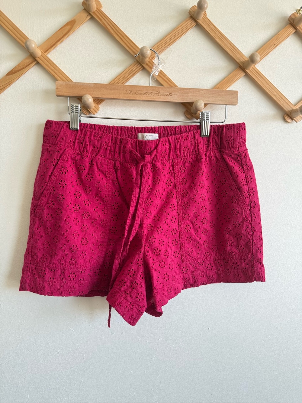 Loft Drawstring Eyelet Shorts